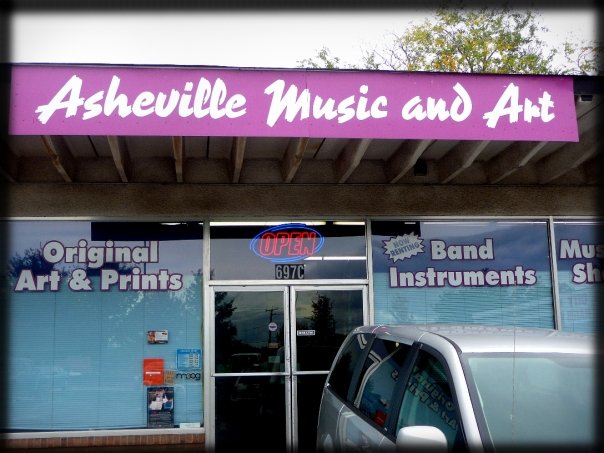 Asheville Music and Art Store Front